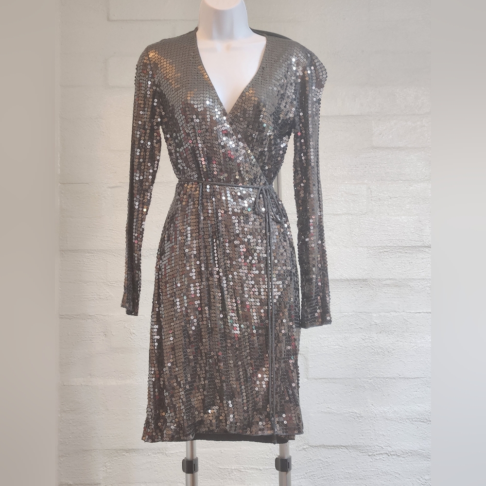Michael Kors Sequined wrap dress small